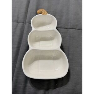 Stacked‎ Pumpkin Divided Serving Plate Dish